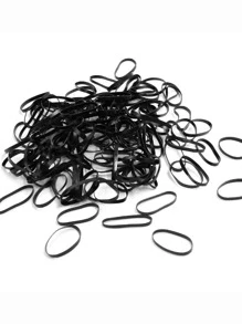 100 chiếc dây buộc tóc tối giản thời trang cho nữ cho cuộc sống hàng ngày - màu đen - Xem 3