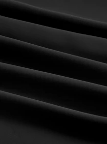 SHEIN MOD Solid Split Thigh Bustier Cami Dress - Black - View 3