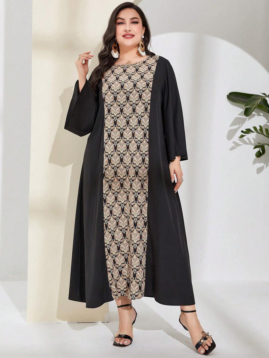 Al Najma 大碼佩斯利印花直筒連衣裙 - 彩色 - 查看 1