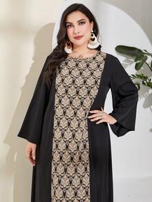 Al Najma 大碼佩斯利印花直筒連衣裙 - 彩色 - 查看 6