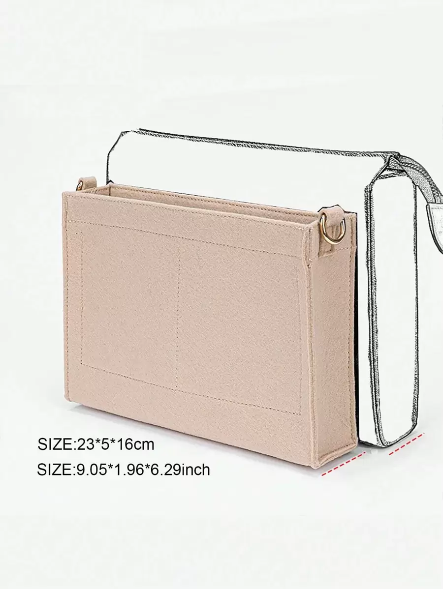 For 26 Bag Purse Felt Insert Organizer Makeup Handbag Travel Inner Pouch Cosmetic Bag Liner Base Organiser