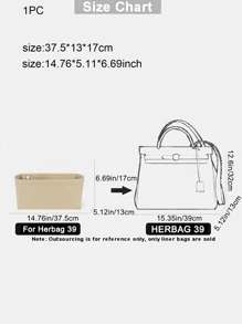 毛毯布插板組織化妝手袋，旅行內部錢包式化妝包，青少年女孩、大學生、新手和白領工作者的化妝品整理盒與化妝品配件，白色 - 米色 - 查看 2