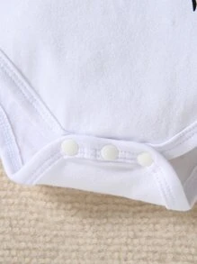 SHEIN 男嬰卡通圖案連體衣和條紋圖案包腳長褲 - 彩色 - 查看 5