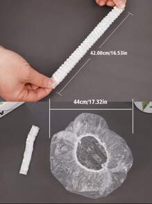 100pcs Styling Tool Clear Design - White - View 4