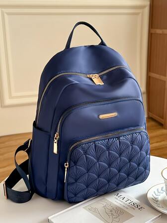 防水,輕便,便攜中等時尚後背包金屬裝飾