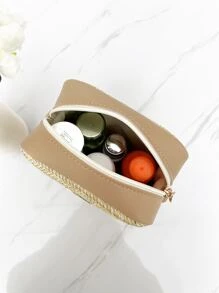 Túi rơm mini trang trí bằng kim loại - Màu be - Xem 4