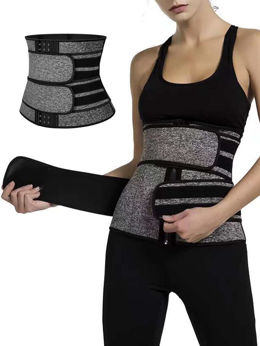 1 chiếc đai nịt bụng thể thao hai tông màu cho phụ nữ dùng hằng ngày - Bụi tím - Xem 1