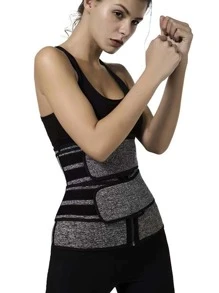 1 chiếc đai nịt bụng thể thao hai tông màu cho phụ nữ dùng hằng ngày - Bụi tím - Xem 6