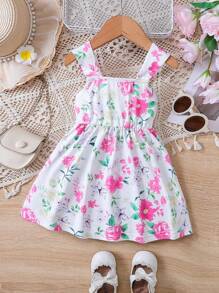 SHEIN Đầm em bé Hoa Tất cả trên in - trắng - Xem 1