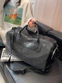 休閒水鑽裝飾大容量旅行包適用於度假