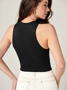 BizChic Solid Tank Top Workwear - Black - View 2