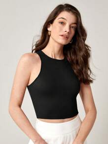 BizChic Solid Tank Top Workwear - Black - View 4