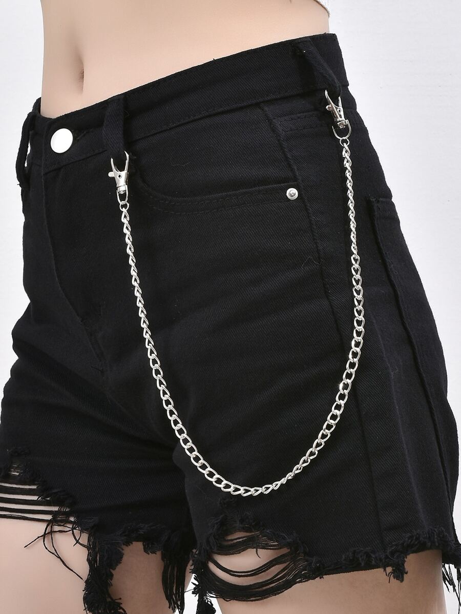 1pc Unisex Fashionable Minimalist Trouser Chain For Dress Decoration Halloween - Silver - View 1