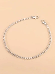1pc Unisex Fashionable Minimalist Trouser Chain For Dress Decoration Halloween - Silver - View 2