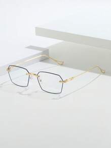 1 cặp kính mát nữ không gọng hình học cho cuộc sống hàng ngày - Nhiều màu - Xem 1