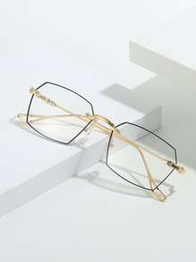 1 cặp kính mát nữ không gọng hình học cho cuộc sống hàng ngày - Nhiều màu - Xem 3