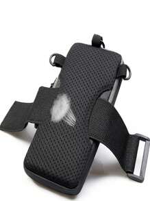 1pc Waterproof Black Jogging Running Bag - Black - View 2