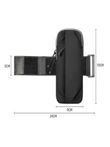 1pc Waterproof Black Jogging Running Bag - Black - View 5