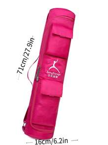 Letter Pattern Yoga Bag Fashionable Adjustable Strap Sports Bag Aesthetic - Hot Pink - View 3