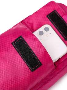 Letter Pattern Yoga Bag Fashionable Adjustable Strap Sports Bag Aesthetic - Hot Pink - View 5