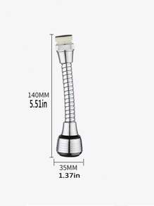 Bộ mở rộng vòi bằng thép không gỉ 1pc - Bạc - Xem 2