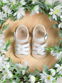 Preppy Ankle Strap For Infant, Multi Strap Outdoor Sandals - White - View 3