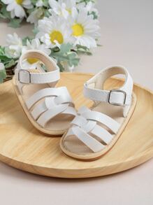 Preppy Ankle Strap For Infant, Multi Strap Outdoor Sandals - White - View 4
