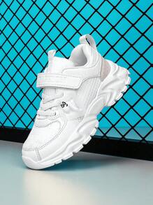 運動老爹鞋適用於男孩撞色前綁帶運動鞋