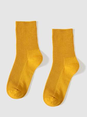 Hombres Calcetines de tripulación unicolor