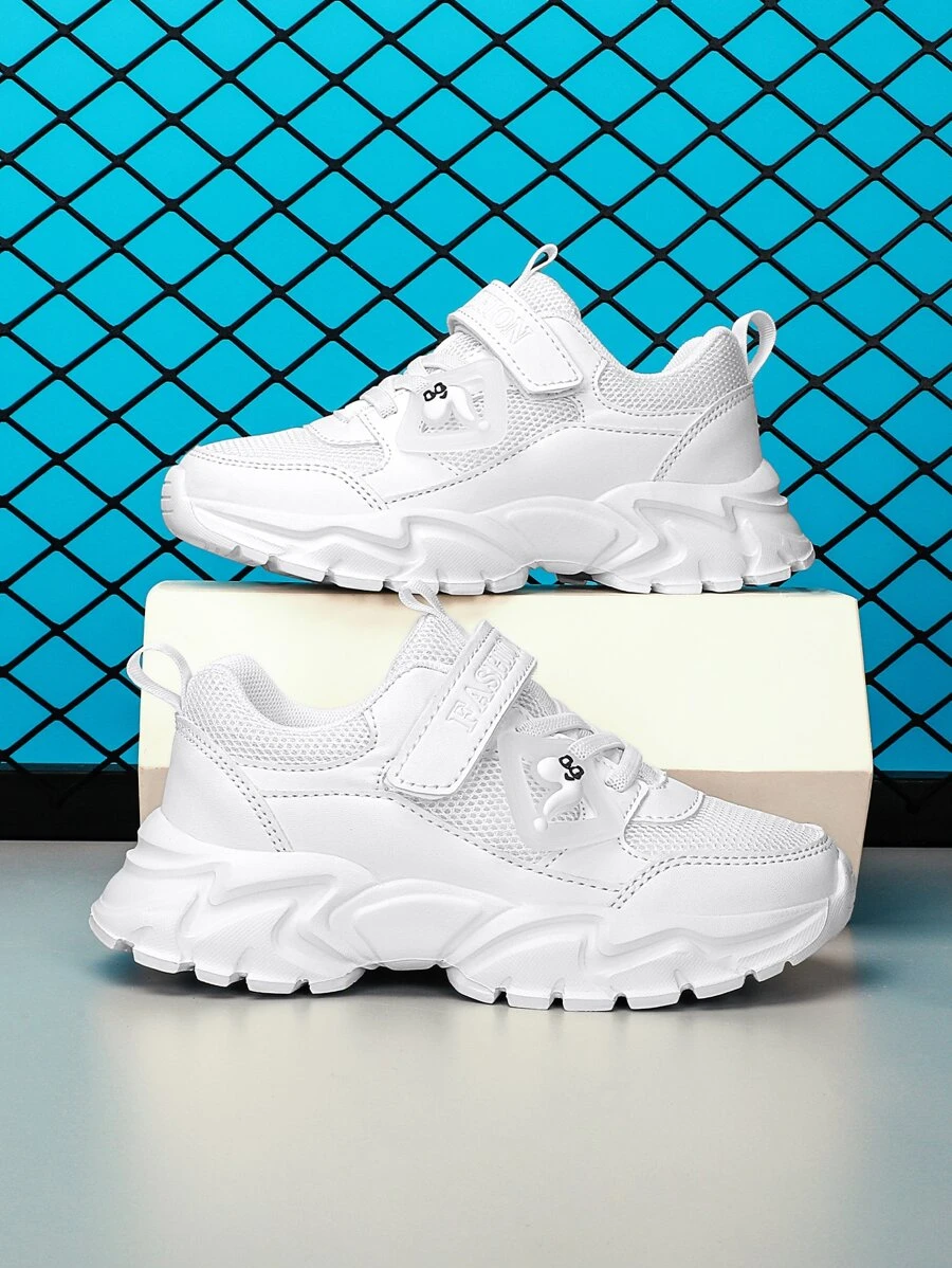 運動老爹鞋適用於男孩前綁帶運動鞋