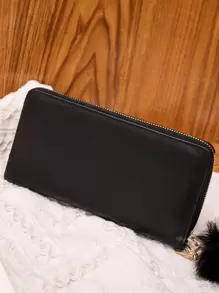 2023 新款时尚 Ringer 刺绣蝴蝶女士女士超薄轻便现代商务信用卡身份证现金商务休闲教师节教师礼物工作商务通勤旅行节日办公室度假周年纪念生日情人节礼物少女礼物女士白领礼物大学生礼物学校用品教师礼物返校情人节女士钱包钱包长钱包腕带钱包 - 黑色 - 查看 7