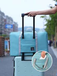 1 Gói Dung Lượng Lớn Màu Hồng Có Thể Thu Gọn Túi Bảo Quản Cầm Tay Du Lịch Đa Năng Tổ Chức Quần Áo - Hồng - Xem 7