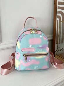 Chicas Mochila clásica con estampado cremallera - Multicolor - Ver 2
