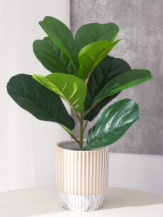 1入組塑料人造植物家居裝飾人造葉枝