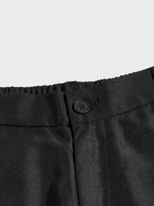 Manfinity RelaxMax Men Solid Slant Pocket Trousers - Black - View 4