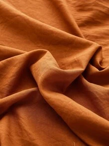 1pc Rust Red Polyester Ruffle Pillowcase (Pillow Insert Not Included), Suitable For Men And Women, All Seasons - Burnt Orange - View 9