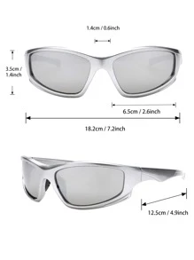 2pairs Men Wrap Frame Fashionable Fashion Glasses For Daily Life For Summer Beach Vacation,Outdoor,Travel - Multicolor - View 3