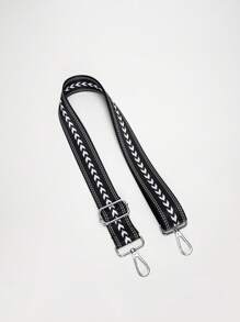 Geometric Pattern Bag Strap Adjustable Adjustable Portable Bag Accessories Stylish Durable For Rookies & White-Collar Workers For Teen Girls Women College Students Gift Decor Gift Accessories - Black and White - View 4