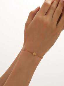 1 Máy Tính Quyến Rũ Thép Không Gỉ Kim Cương Giả Trang Trí Chữ Số La Mã Chi Tiết Vòng Tay Cho Nữ Trang Trí Hàng Ngày - Vàng - Xem 7