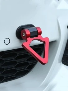 Nâng cấp ô tô của bạn với Móc kéo ô tô hình tam giác sành điệu này và Phụ kiện ô tô Nhãn dán rơ moóc trang trí cản xe phổ thông! - Đỏ - Xem 1