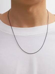 Nam Tối giản Dây chuyền , Đối với Đồ trang sức Qủa tặng Và Buổi tiệc - màu đen - Xem 1