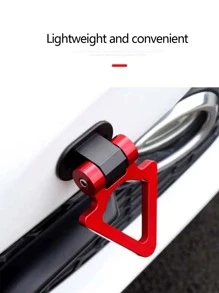 Nâng cấp ô tô của bạn với Móc kéo ô tô hình tam giác sành điệu này và Phụ kiện ô tô Nhãn dán rơ moóc trang trí cản xe phổ thông! - Đỏ - Xem 2