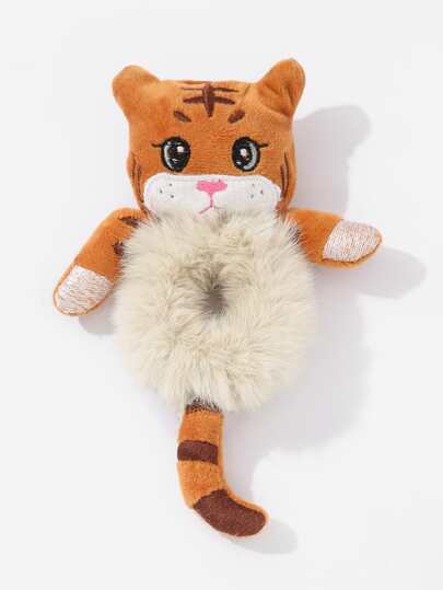 1 st kaffefärgad katt plyschhårsnodd djurhårsrep lämplig för höst- och vinterkläder