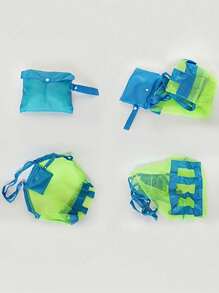 Túi lưu trữ du lịch lưới 1 cái - màu xanh lá - Xem 5