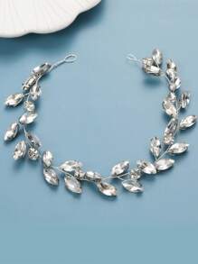 1 Silver Copper Wire Glass Marquise Headband - Silver - View 2