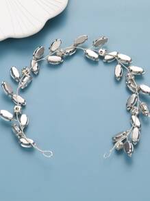 1 Silver Copper Wire Glass Marquise Headband - Silver - View 3