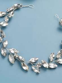 1 Silver Copper Wire Glass Marquise Headband - Silver - View 4