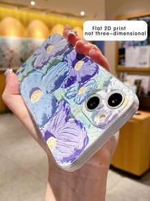 花卉图案手机壳，兼容 11、 13、 14 Pro Max，国际版，非国内版 - 彩色 - 查看 4