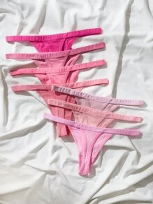 7packs Solid Simple Sexy G-String