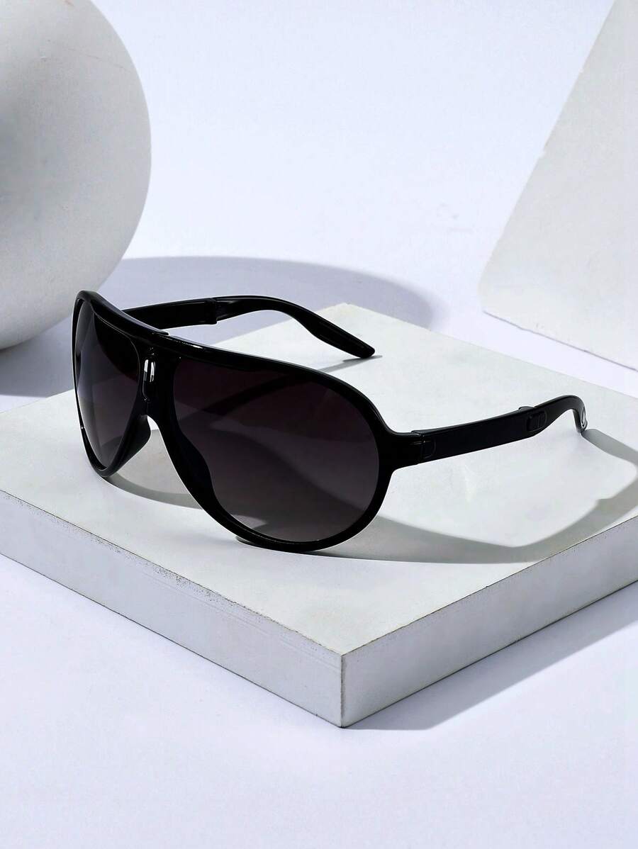 1 Peça Óculos de Sol Clássicos de Piloto com Armação de Plástico e Espelho Retrô em Formato de Sapo para Homens, Moda Diária ou Viagem, Lente Policarbonato à Prova de Explosão, Adequado para Óculos de Sol Casuais para Todas as Estações, Acessórios de Praia, Óculos de Sol para Verão, Praia, Viagens, Ao Ar Livre